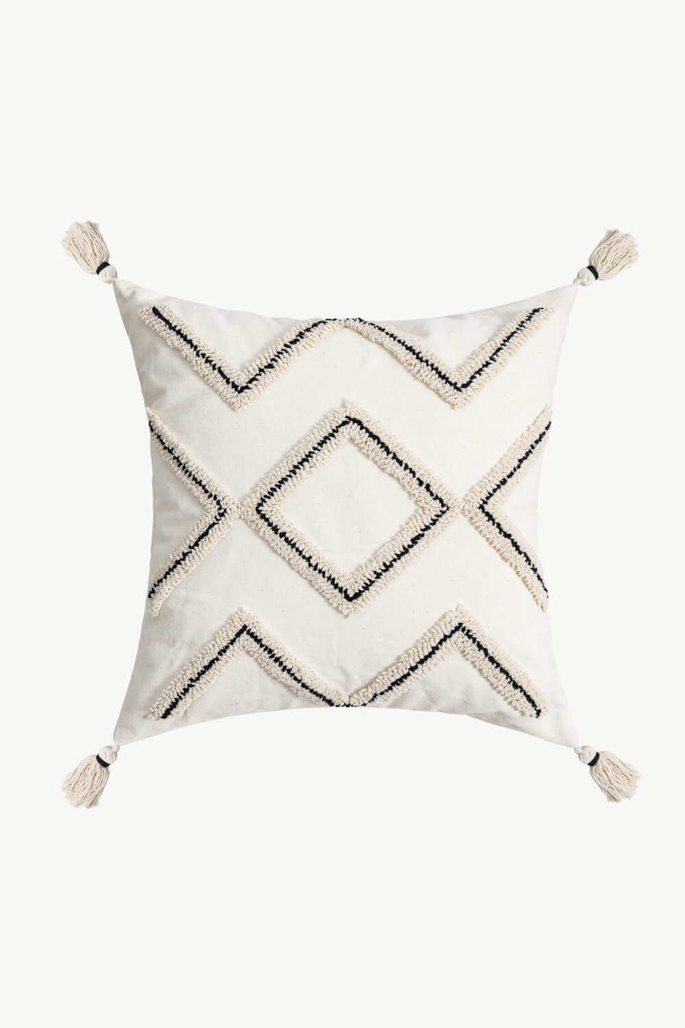 Geometric Embroidered Decorative Throw Pillow Case