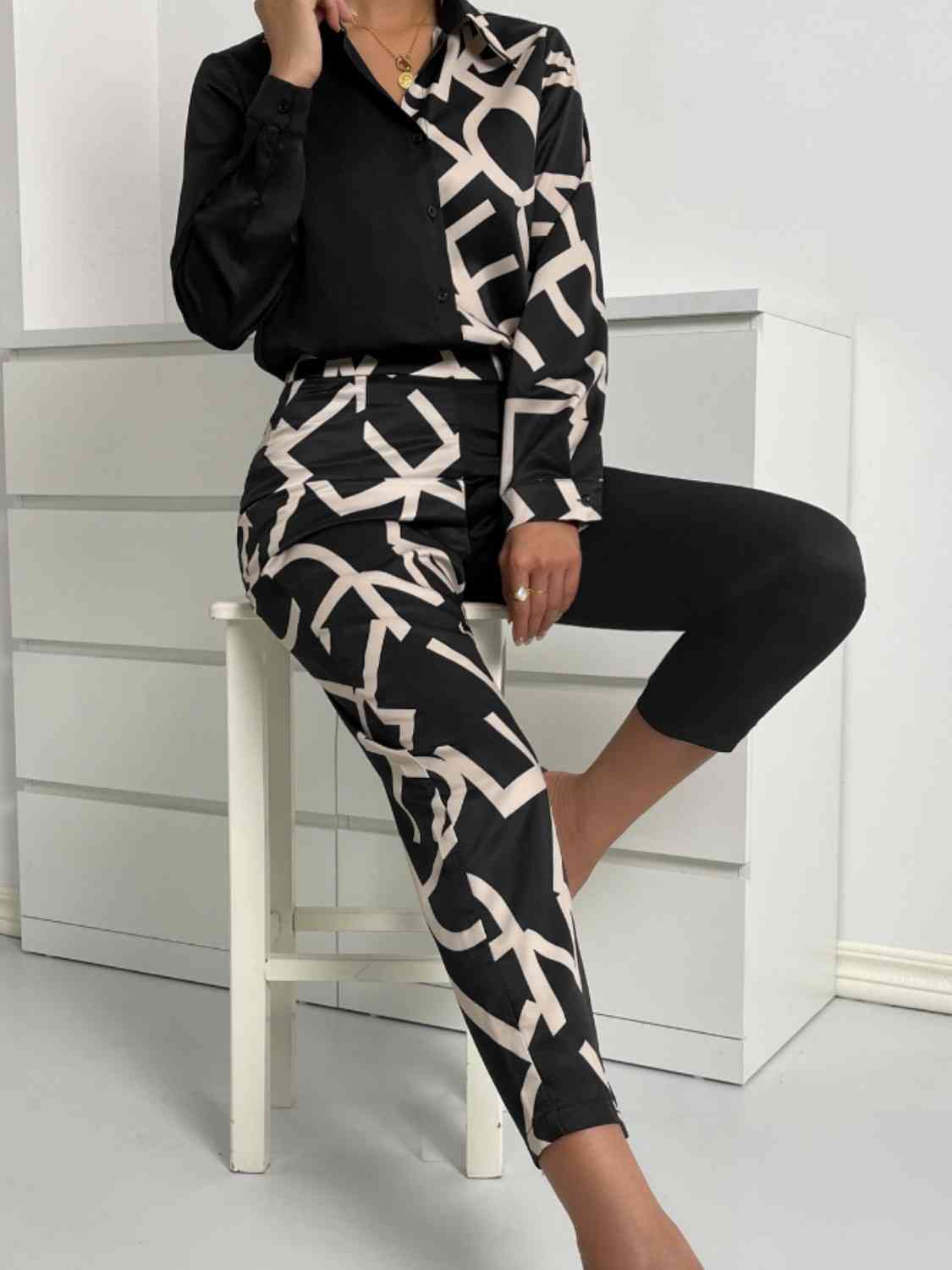 Long Sleeve Shirt and Pants Set