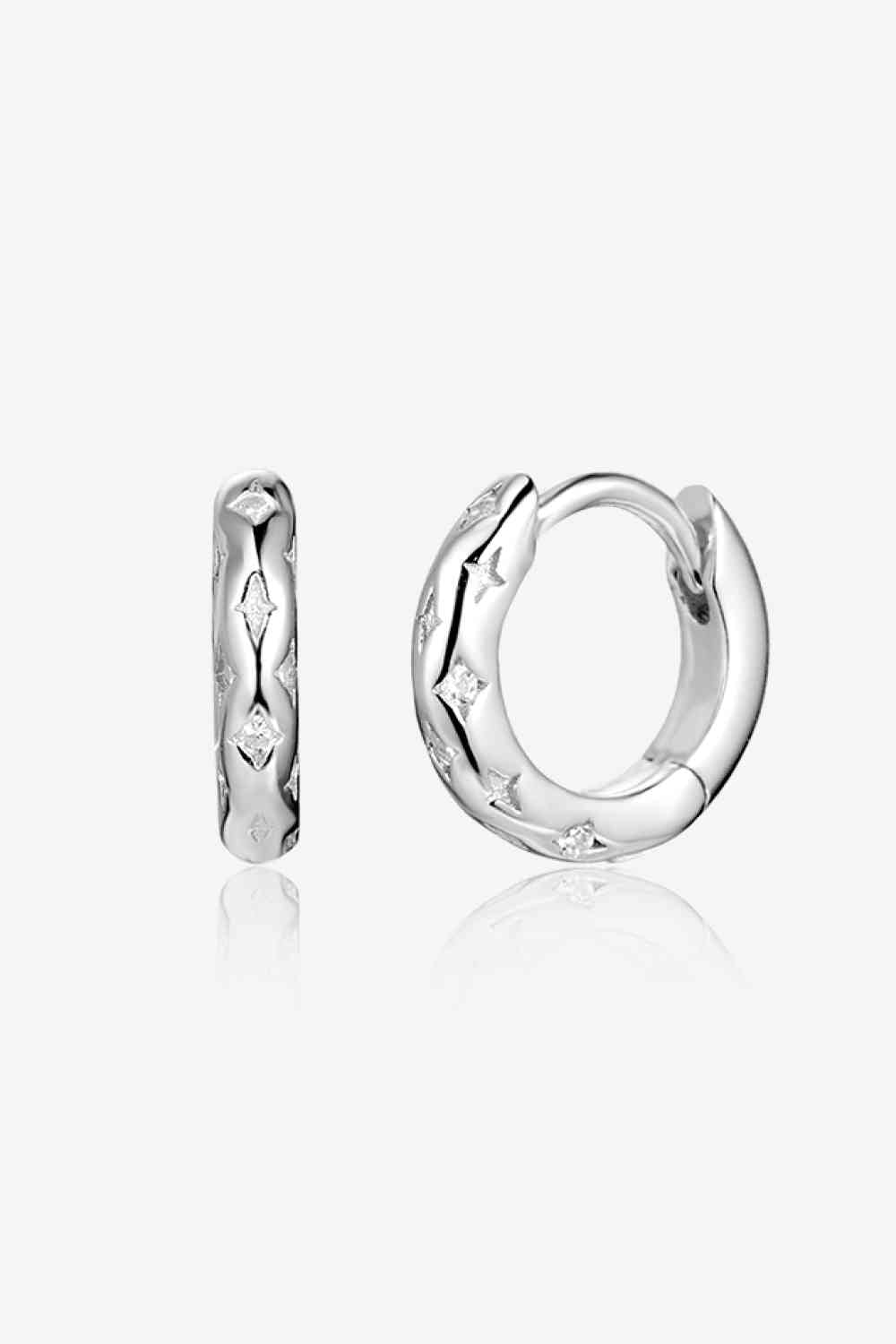 925 Sterling Silver Huggie Earrings