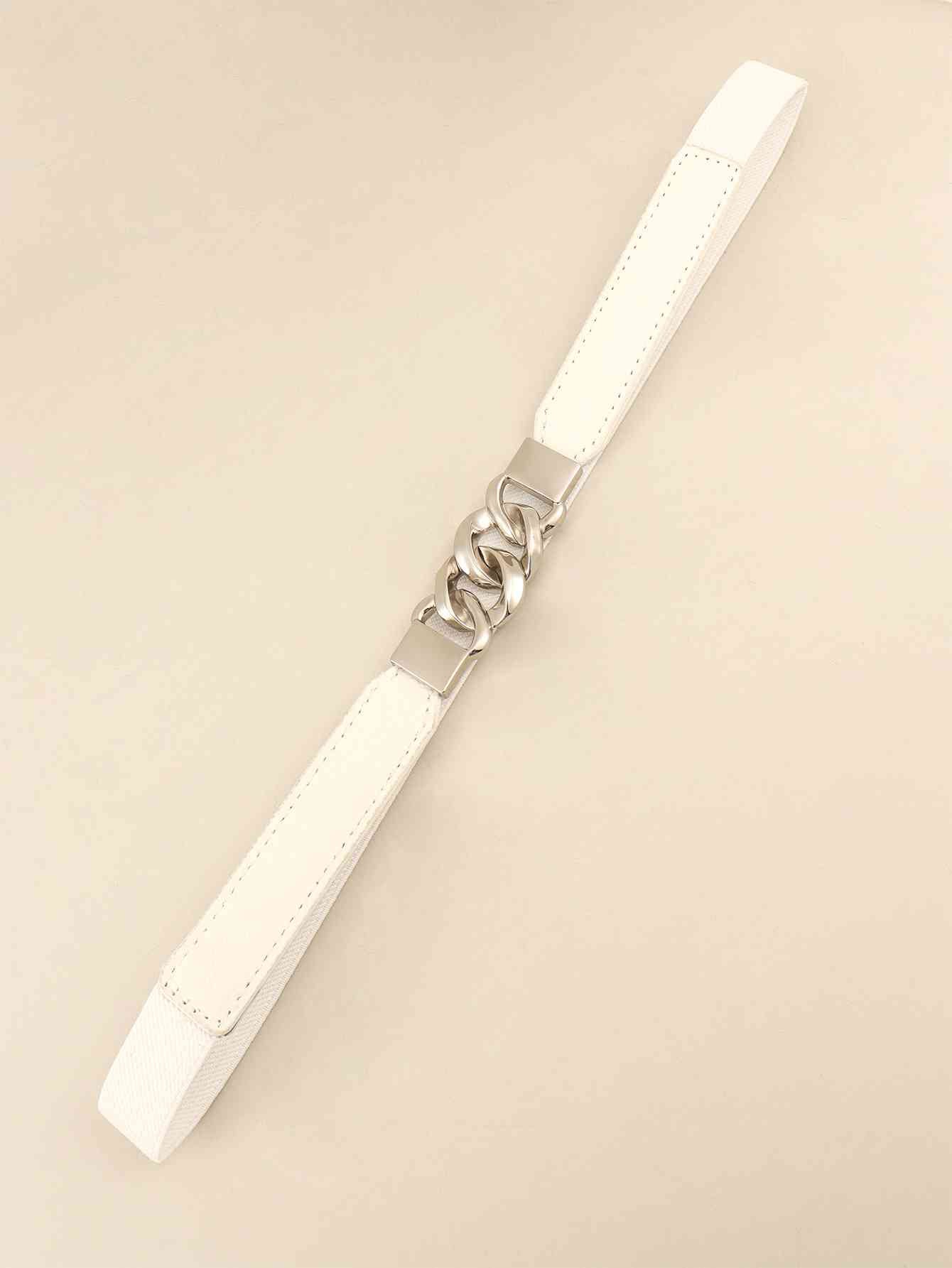 Zinc Alloy Buckle Elastic PU Belt