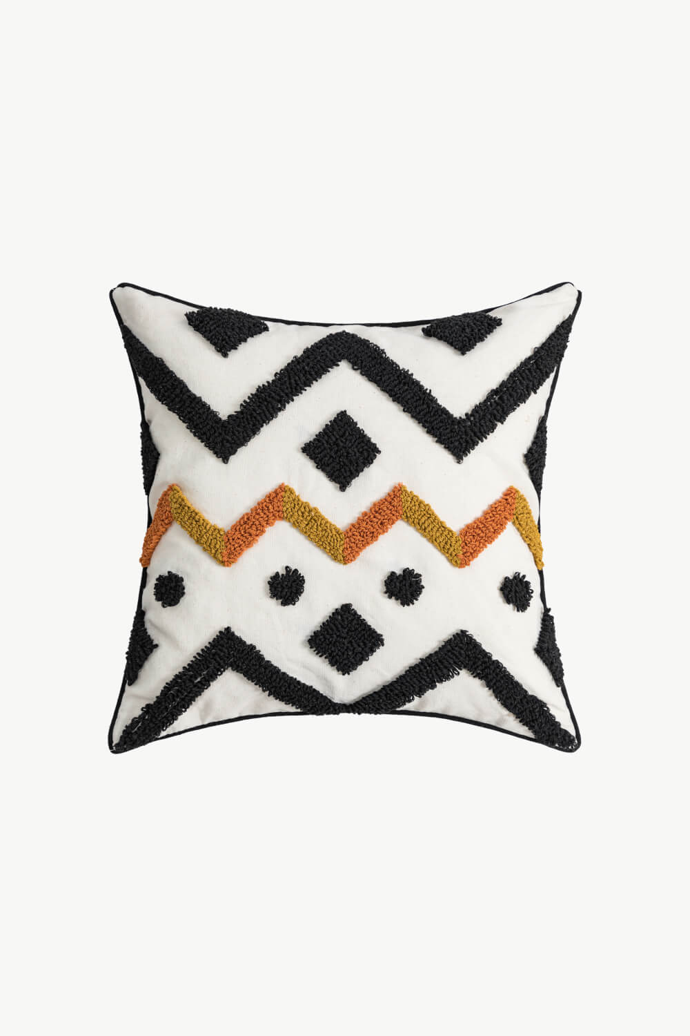 Geometric Embroidered Decorative Throw Pillow Case