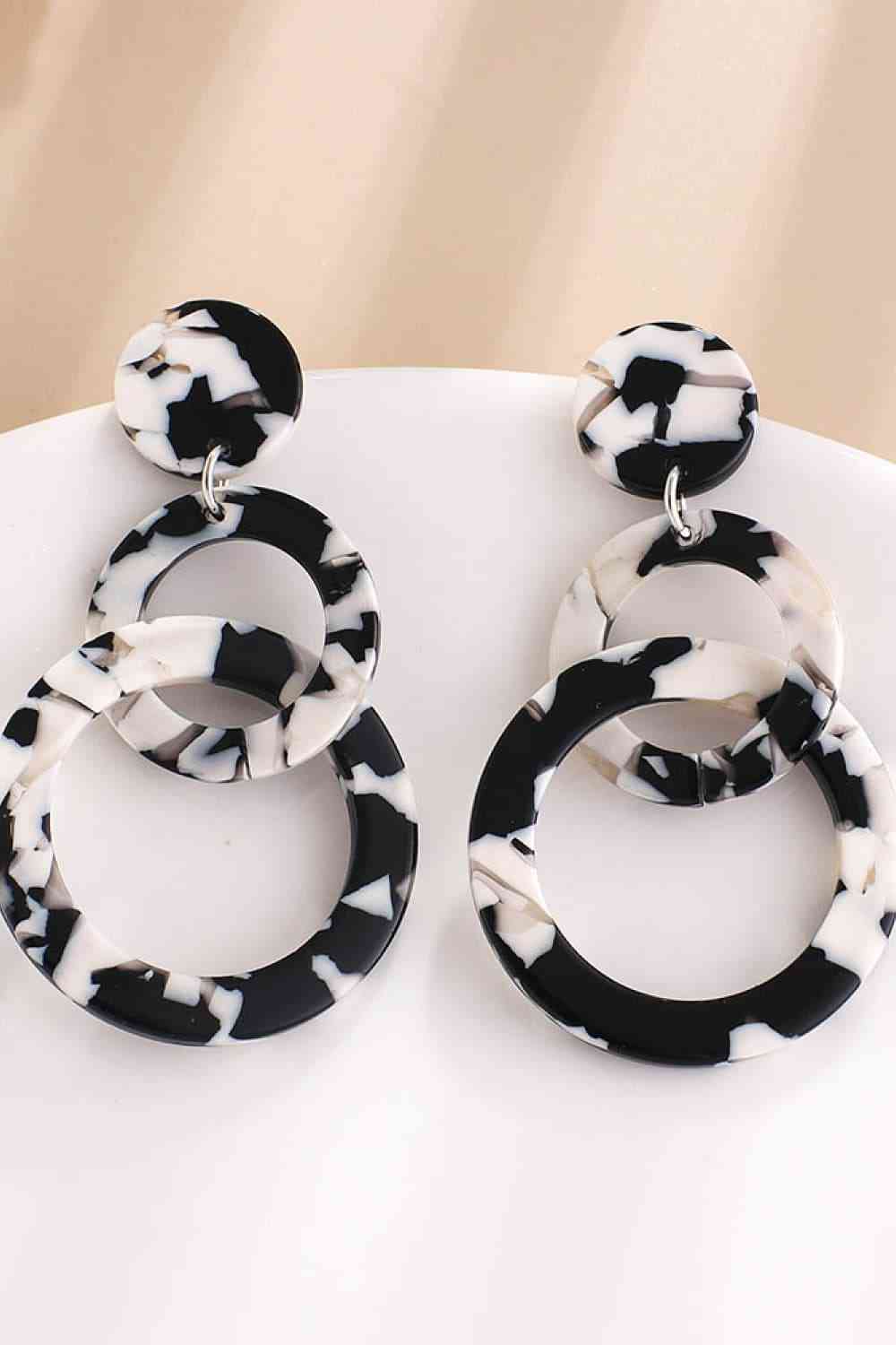 Acrylic Double-Hoop Earrings