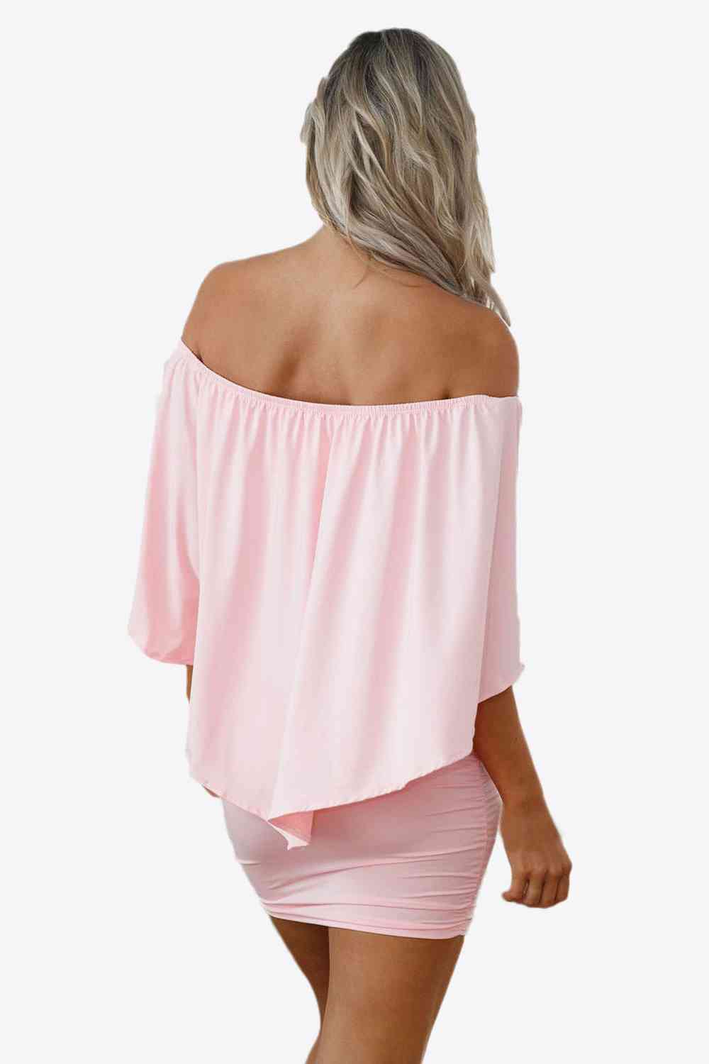 Full Size Off-Shoulder Layered Dress