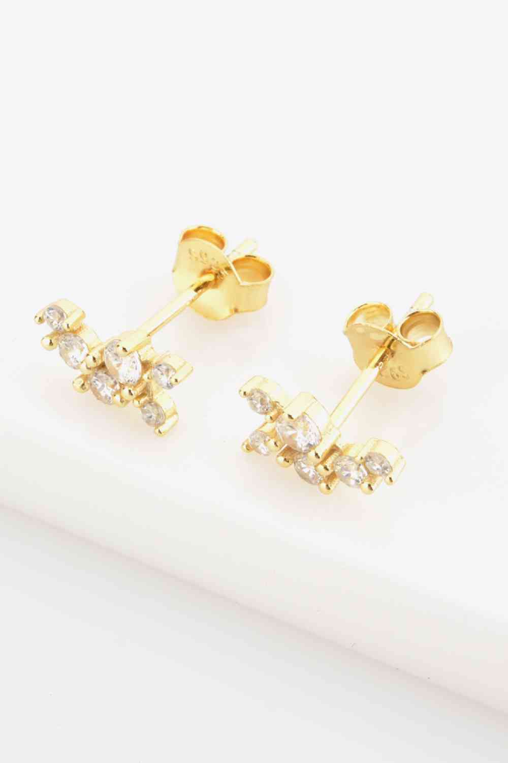 Zircon 925 Sterling Silver Stud Earrings