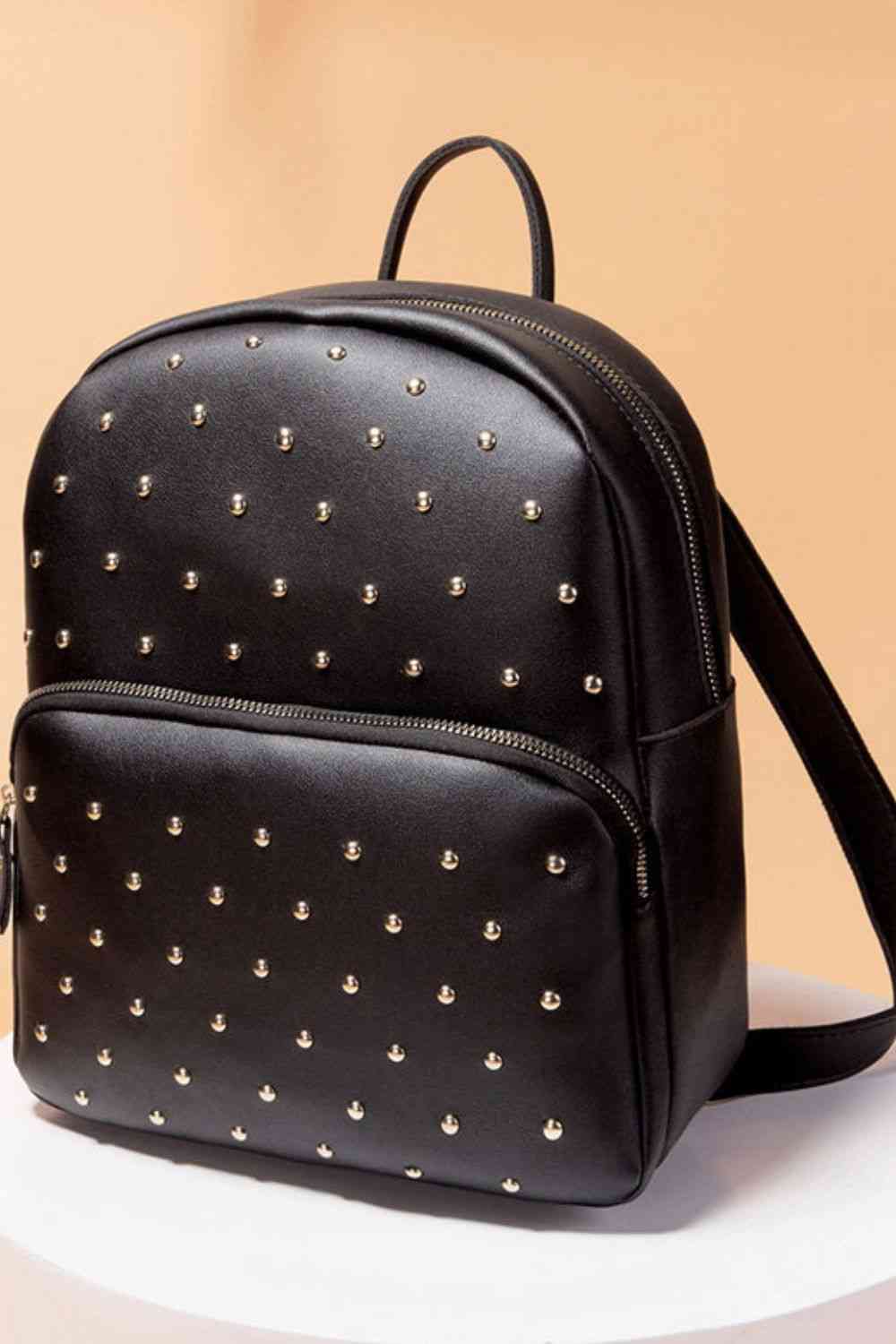 Studded PU Leather Backpack