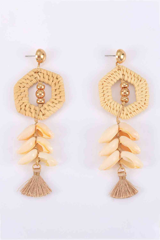 Tassel Shell Copper Earrings