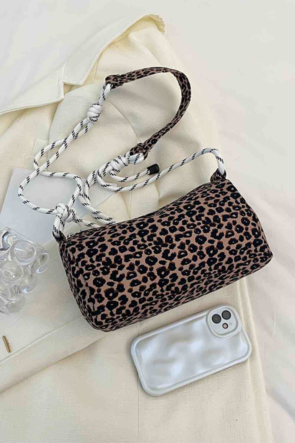 Animal Print Nylon Handbag