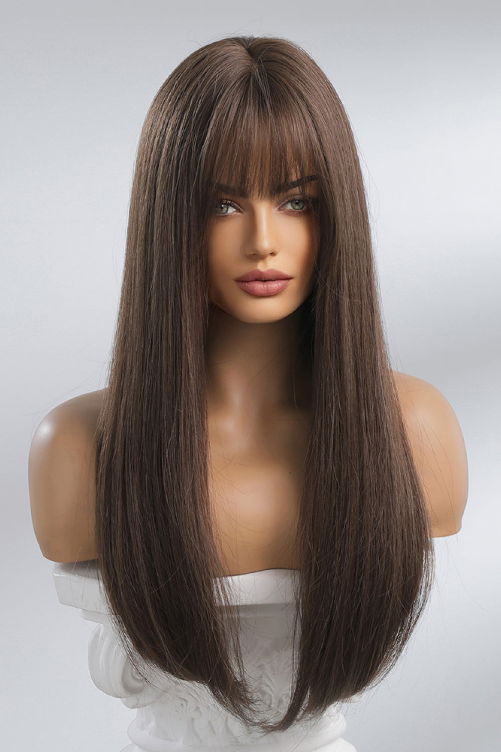 Full Machine Long Straight Synthetic Wigs 26''