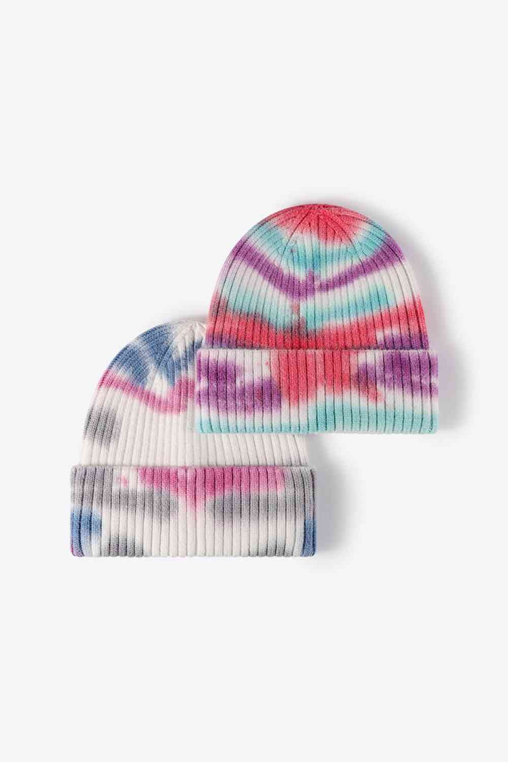 Tie-Dye Ribbed Knit Beanie