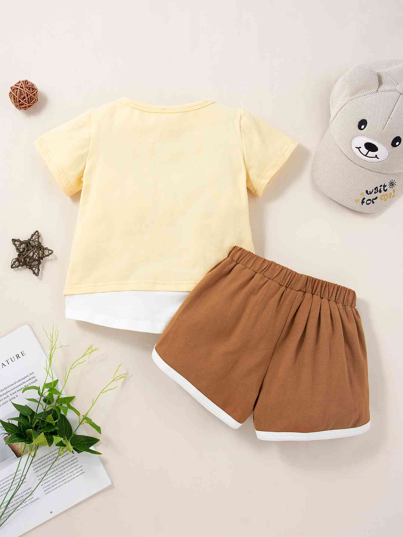 Round Neck Short Sleeve T-Shirt and Shorts Set