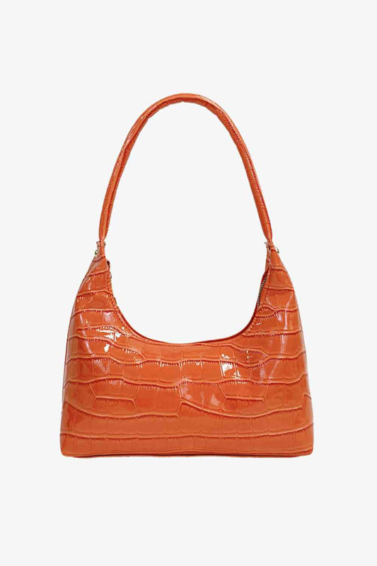 Textured PU Leather Shoulder Bag