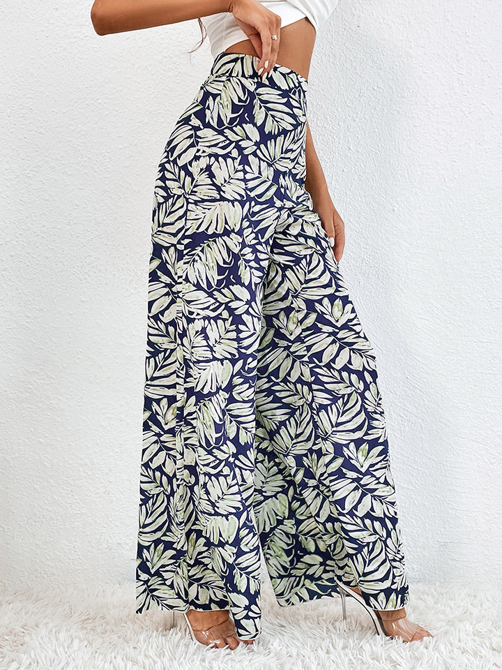 Printed Wide Leg Pants