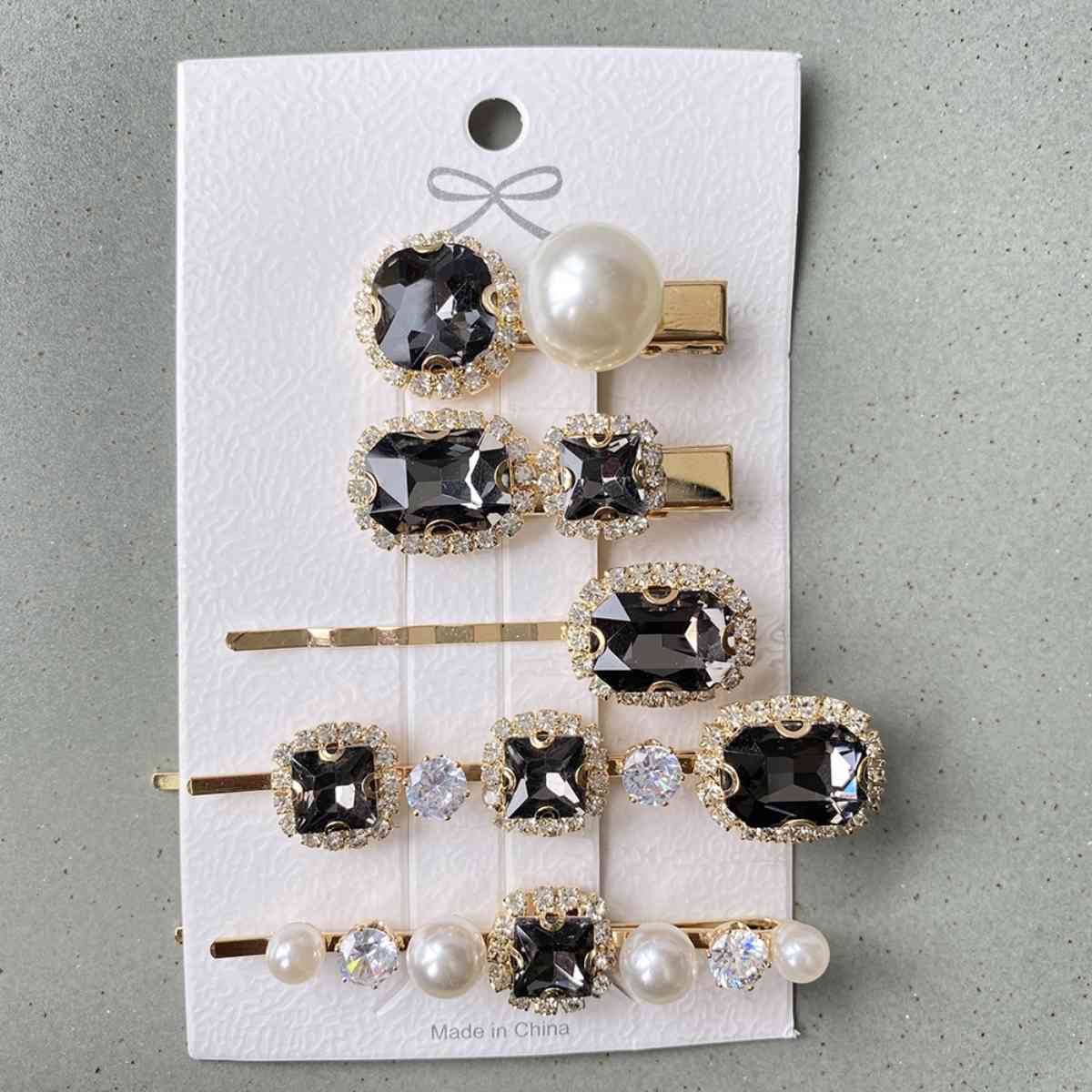 5 PCS/Set Geometric Pearl Hair Clips