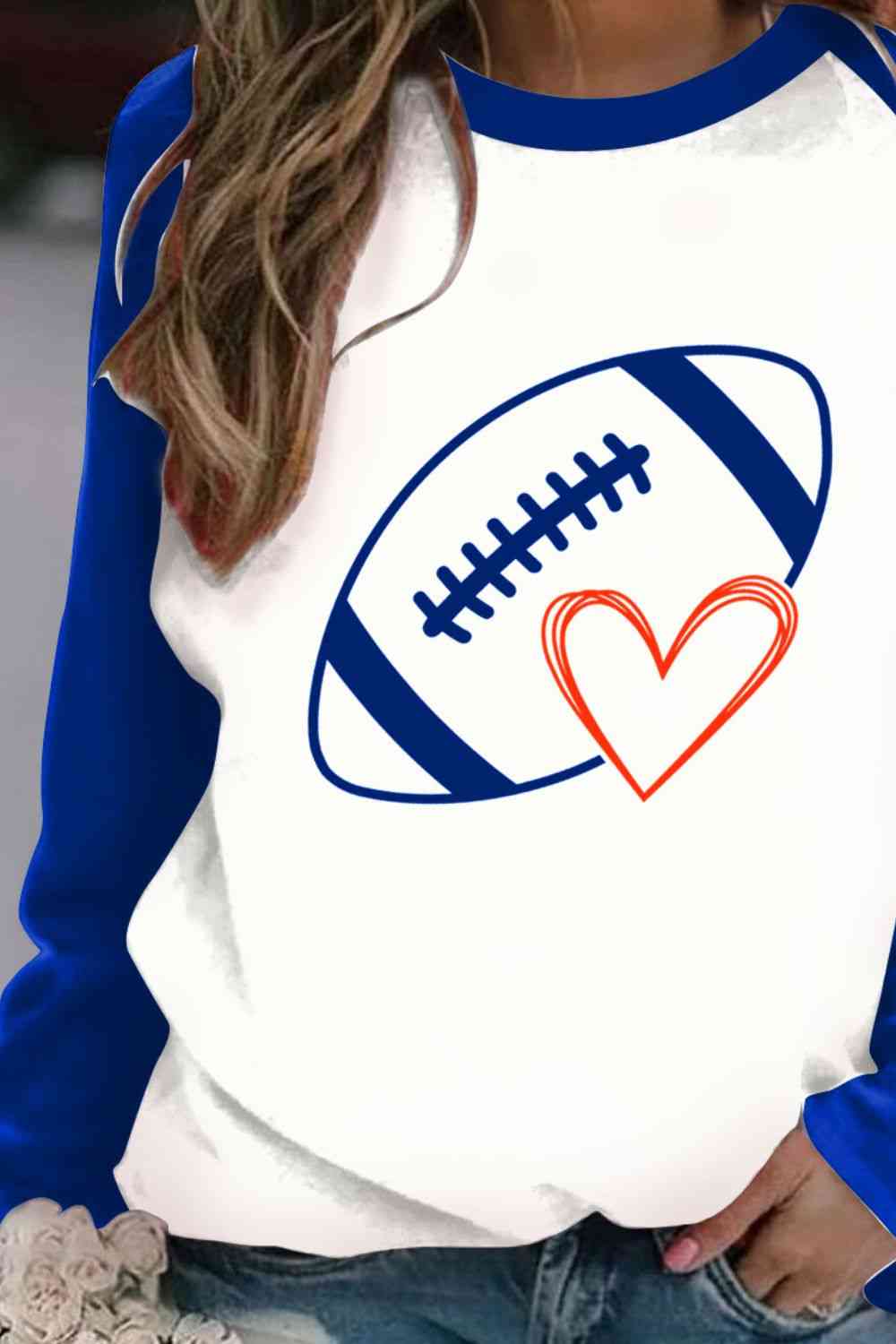 Ball Graphic Round Neck Sweatshirt