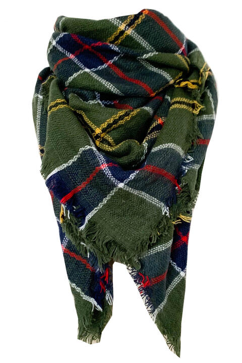 Plaid Imitation Cashmere Scarf