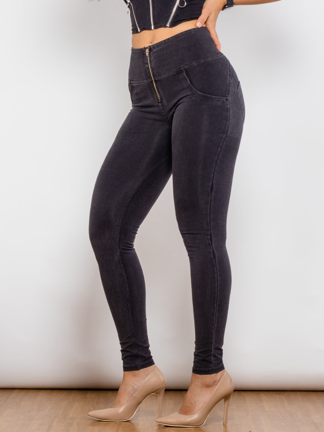 Full Size Zip-Up Skinny Jeans