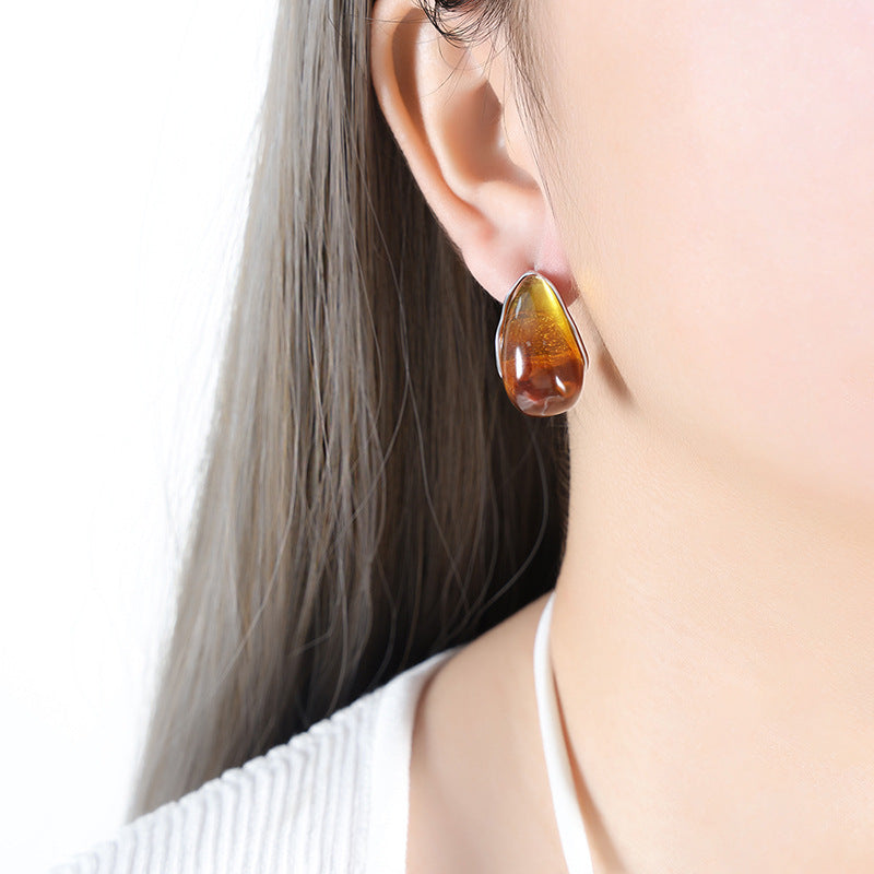 Resin Teardrop Earrings