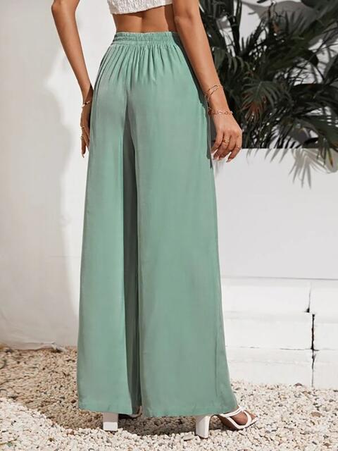 Drawstring Wide Leg Pants