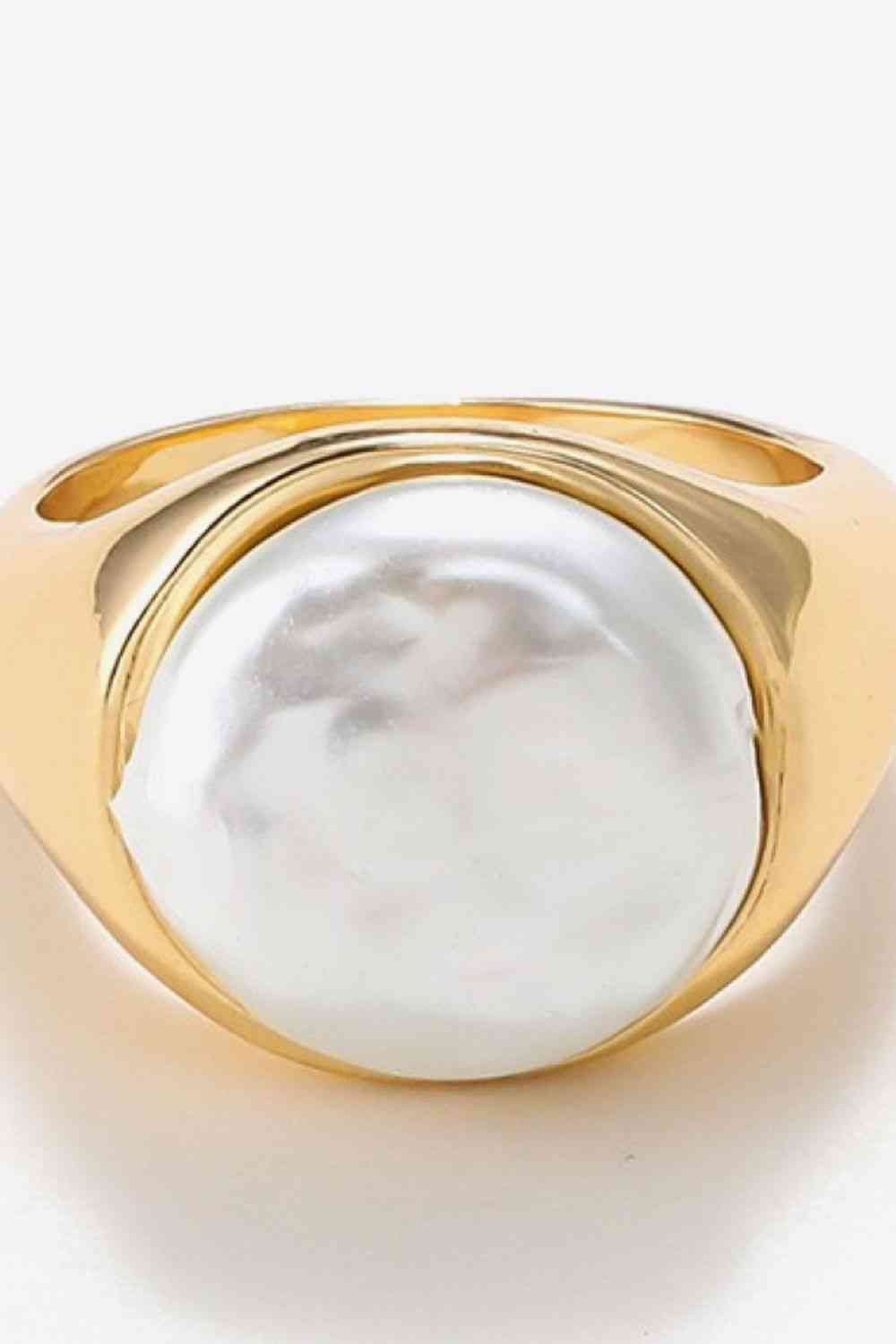 Pearl 18K Gold-Plated Alloy Ring