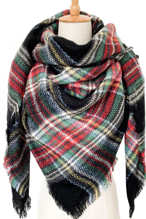 Plaid Imitation Cashmere Scarf