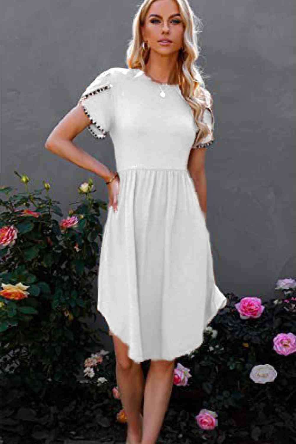 Round Neck Short Sleeve Dress