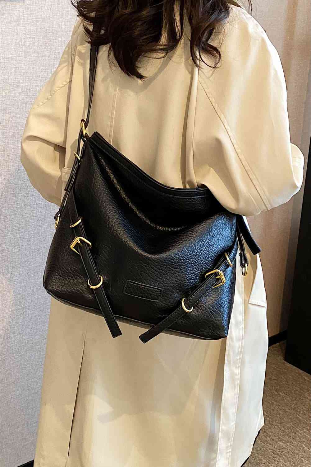 Large PU Leather Crossbody Bag