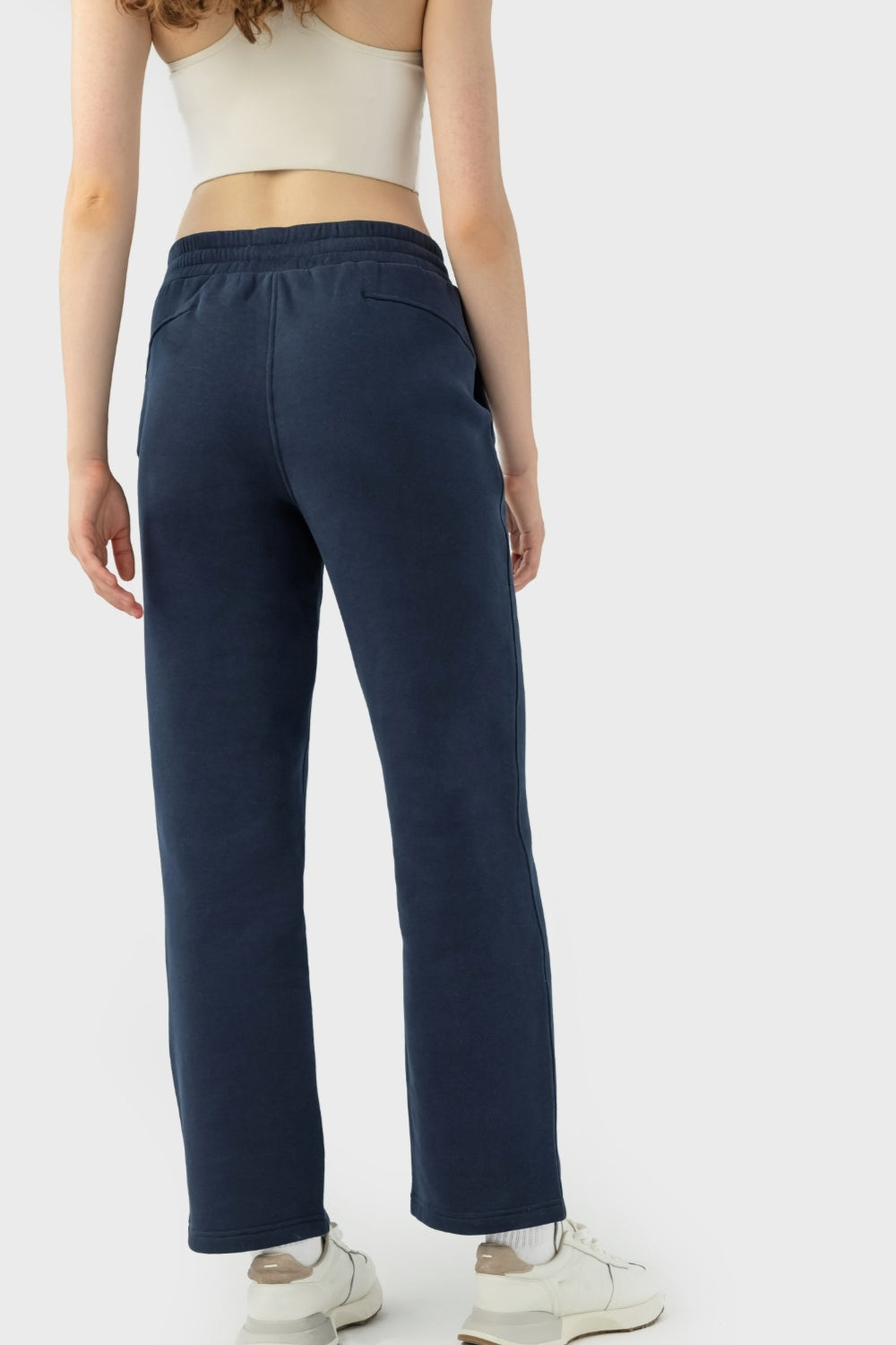 Drawstring Waist Sports Pants with Pockets