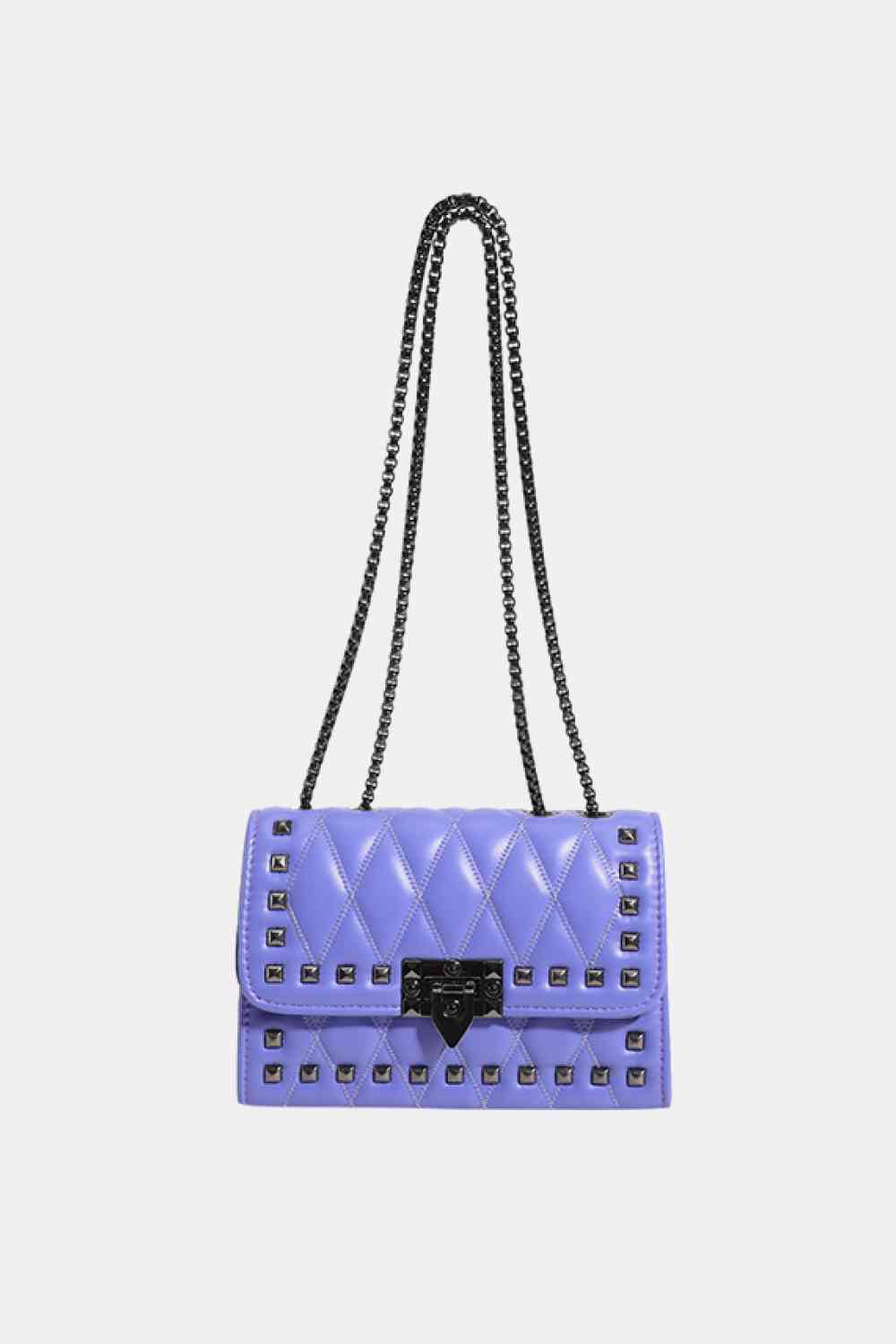 Studded PU Leather Crossbody Bag