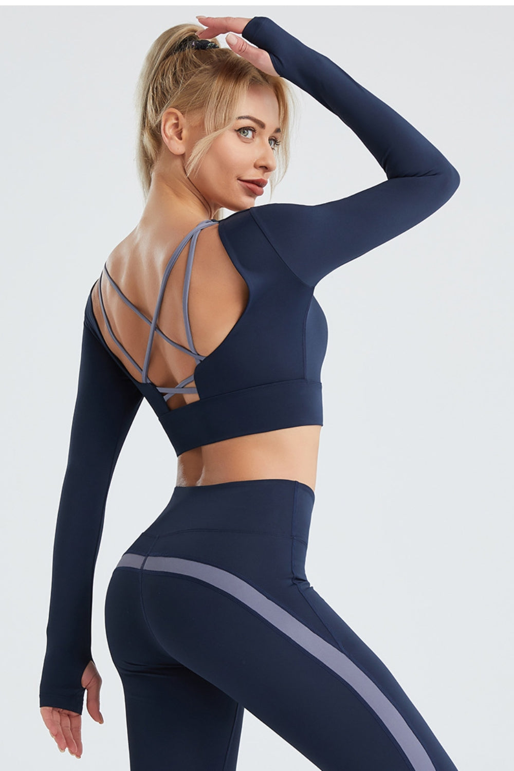 Crisscross Cropped Sports Top